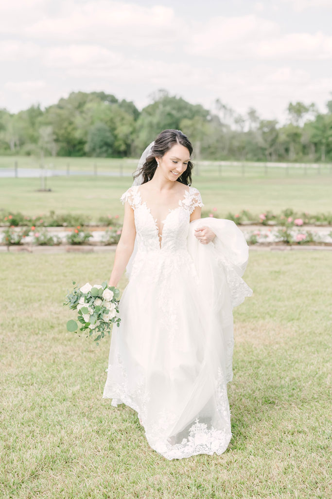 Beautiful outdoor location for bridal formals wedding shoot at Still Waters Ranch Event Venue in Alvin, TX by Christina Elliot Photography. outdoor events centers in houston outdoor bridals houston wedding photographer wedding dress inspo for summer wedding hair inspo for wedding sweetheart neckline beautiful locations for bridal photoshoots in houston #houstontexasphotographer #alvintxweddingphotographer #texasweddingphotography #outdoorbridalformals #bridalphotography