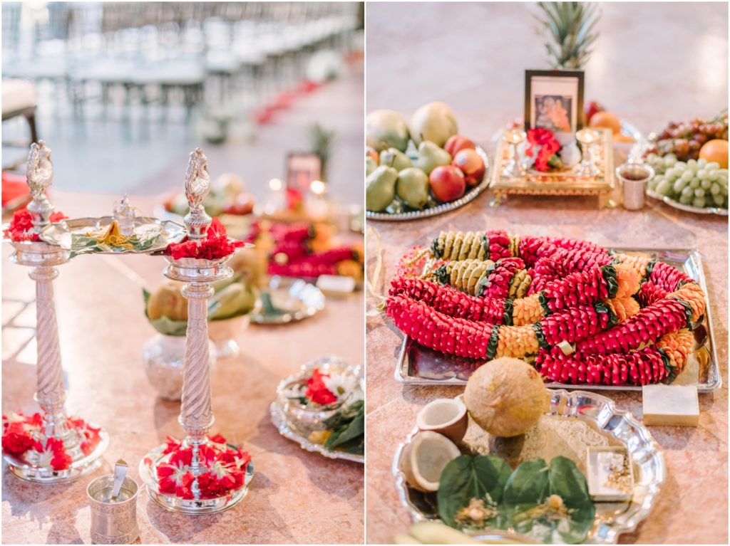 Christina Elliott Photography of Houston Texas captures traditional Indian Wedding feast with beautiful red colors and coconuts. traditional Indian wedding luncheon bright wedding food tropical wedding food #christinaelliottphotography #christinaelliottweddings #thebelltoweron34th #belltowerwedding #houstonweddings #houstonweddingphotographers #mrandmrs #newlymarried #weddinginspiration #bridalgown #groomstyle #texasweddingphotographers #tietheknot #traditionalindianwedding