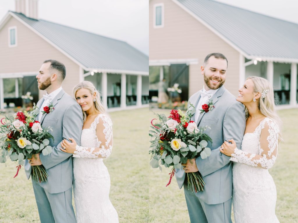 Christina Elliott Photography captures the bride and groom outside Still Waters Ranch for a Country wedding. romantic country wedding country chic wedding #christinaelliottphotography #texasweddingphotographer #ranchwedding #countrychic