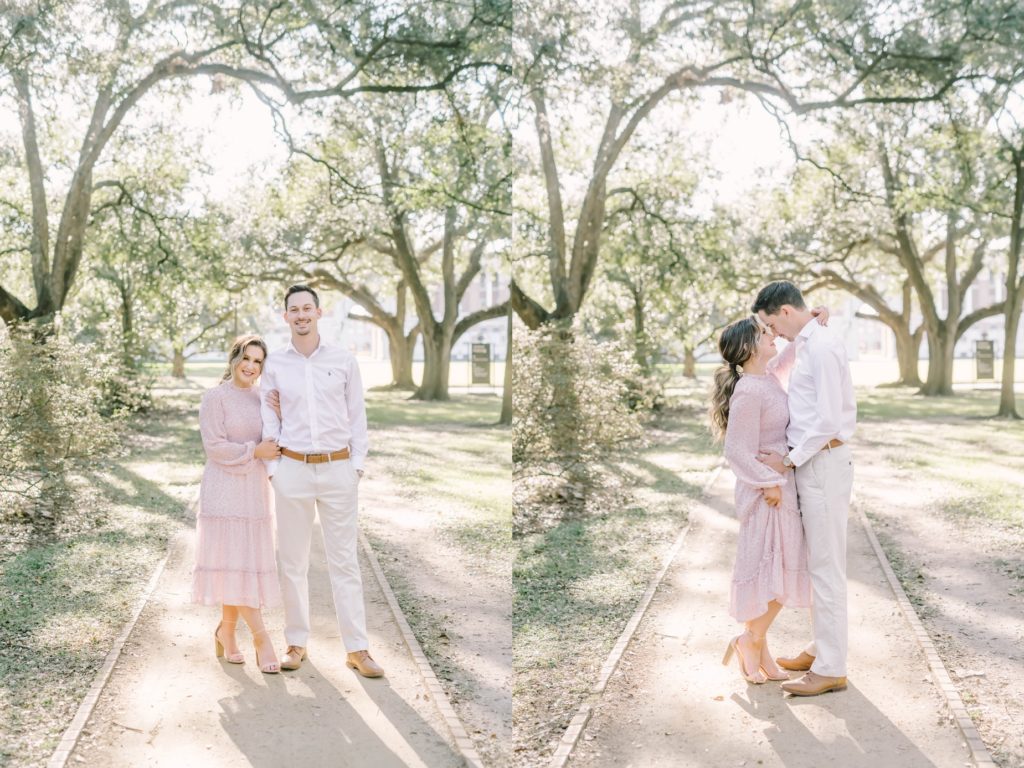 On a spring day in Houston at Rice University Christina Elliott Photography captures engagements. spring Houston engagements #christinaelliottphotography #Houstonengagements #riceuniversity #springengagements #sayIdo #Houstonengagementphotographers