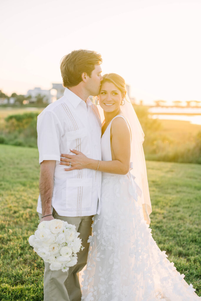 Coastal Sunset Wedding on The Beach In Galveston, Texas Christina