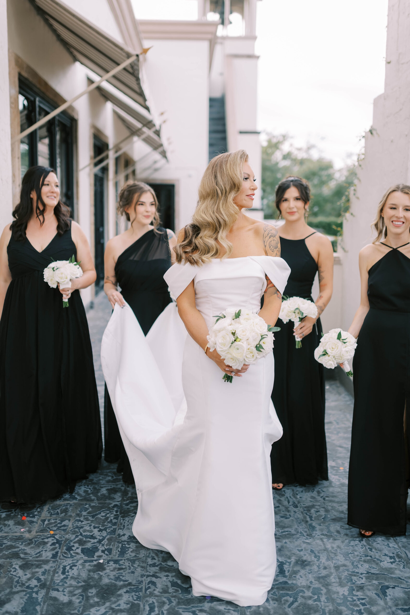 A classic and elegant black tie wedding in Houston at The Bell Tower on 34th