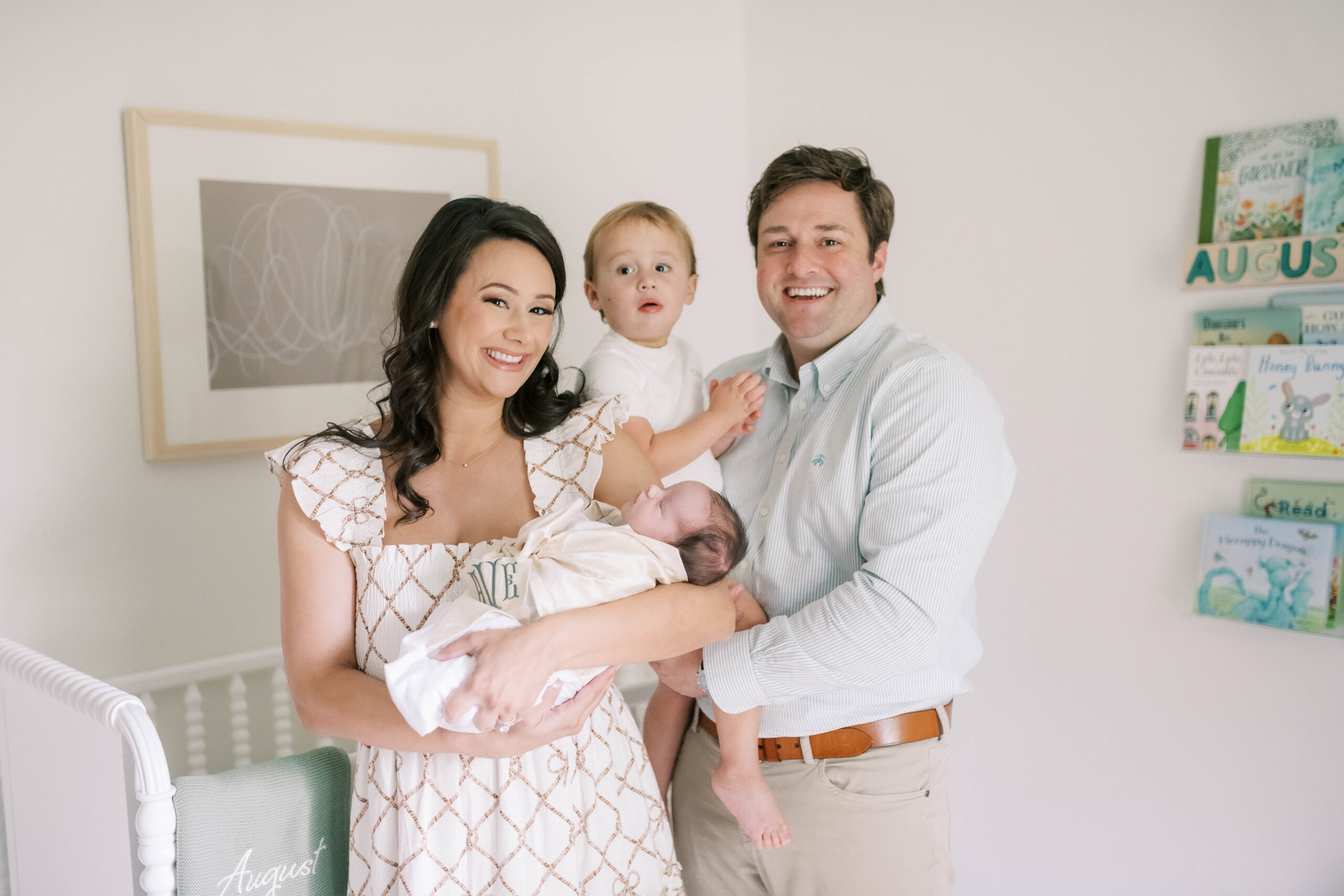 family looking at the camera during their photoshoot